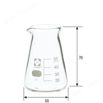 010050-50A日本SIBATA柴田科学玻璃器皿锥形烧杯