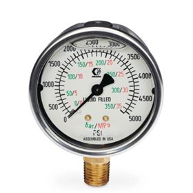 102814美国GRACO固瑞克 压力表，不锈钢高压液位计