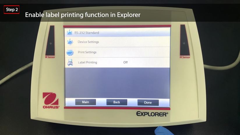 奧豪斯Explorer EX系列天平標(biāo)簽打印功能