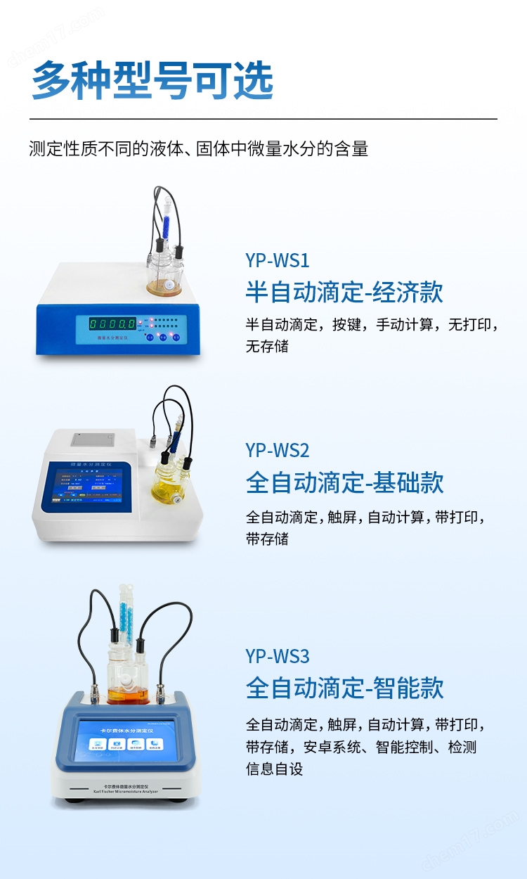 卡爾費(fèi)休滴定法微量水分測(cè)定儀