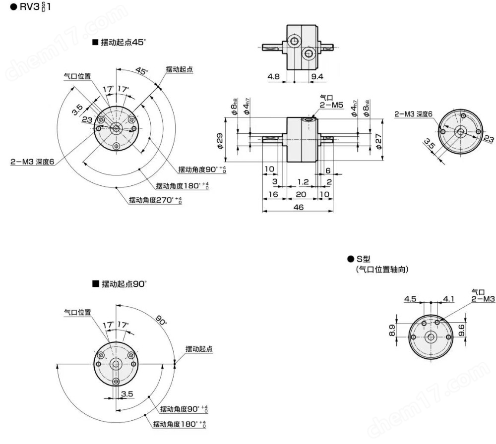 日本喜開理CKD SELEX擺動氣缸葉片型