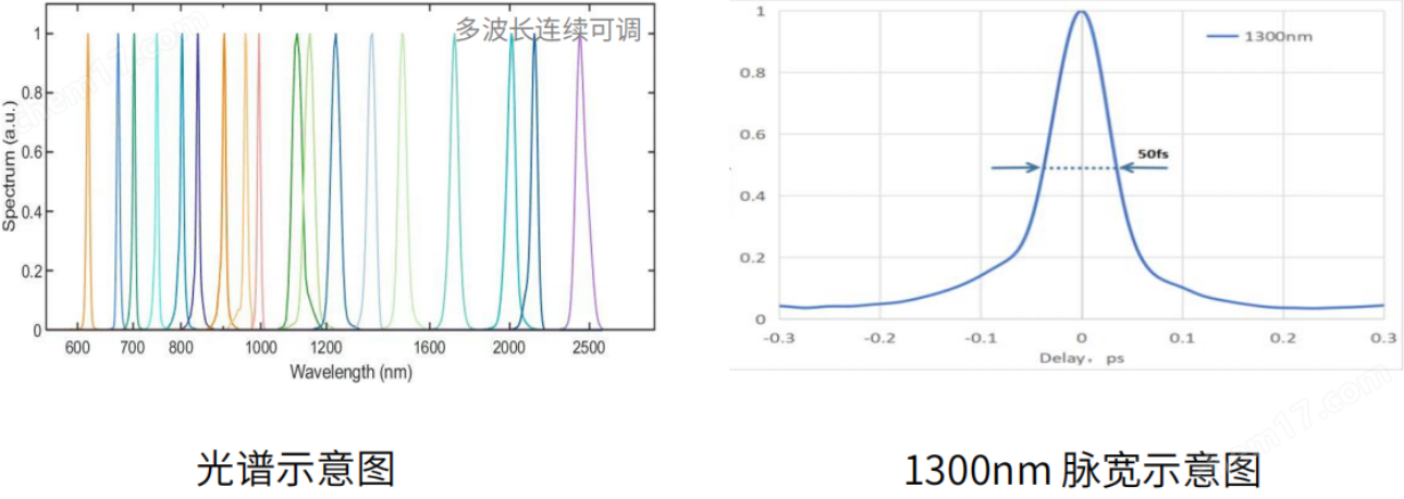 1300nm~1700nm飛秒波長可調(diào)諧光源