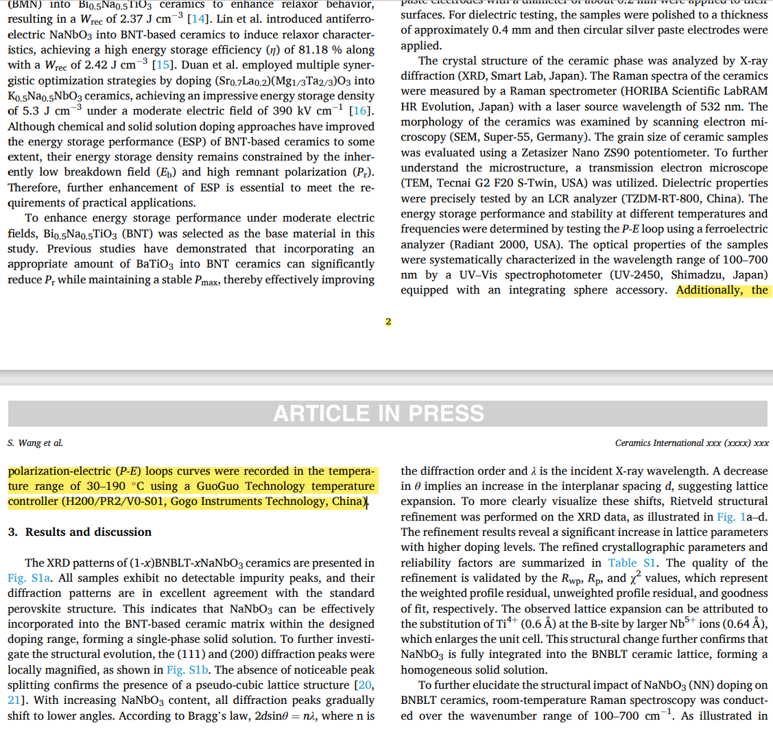 果果儀器探針冷熱臺(tái)適配鐵電分析儀進(jìn)行鐵電-反鐵電二元固溶體技術(shù)研究