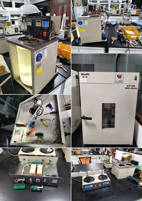 尚立儀器潤滑油泡沫特性試驗器、機械雜質試驗器、鼓風干燥箱維修完成。