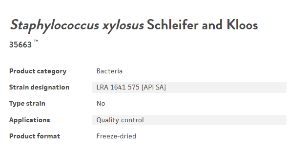 木糖葡萄球菌 ATCC 35663
